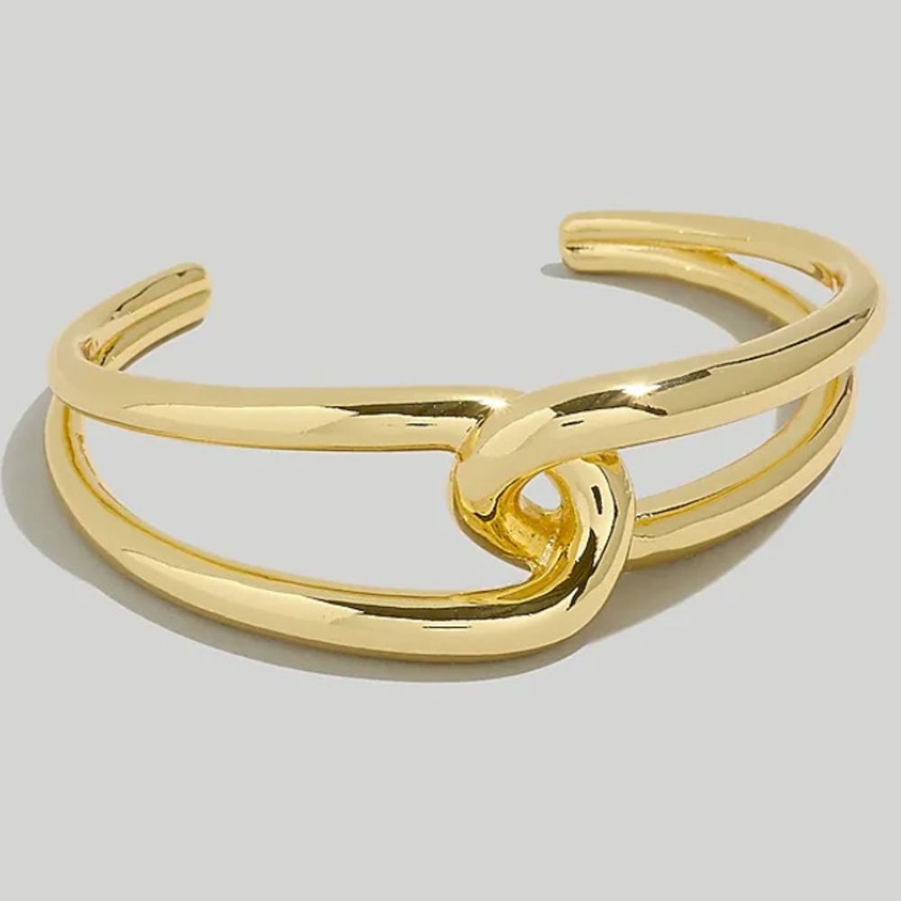 J. Crew Gold Knot Open Cuff Bracelet